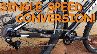 Basic MTB SingleSpeed Conversion [upl. by Seraphine109]