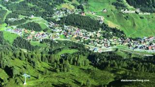 Picturesque St Anton am Arlberg  Aerial view [upl. by Sabas463]