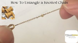 How To Untangle a Tangled NecklaceUntangling Jewelry for BeginnersUntangling a Chain Tutorial [upl. by Alliw536]