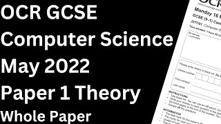 Ace Your GCSE Computer Science Exam with the 2022 Paper 1 Theory [upl. by Hillery]