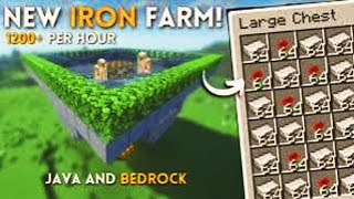 How to make iron farm in Minecraft Bedrock and java edition Iron Farm Tutorial in 121minecraft [upl. by Bertelli974]