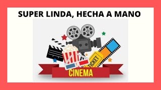 COMO HACER TARJETA INVITACIÃ“N A CINE TARJETA ORIGINAL gotitadeaguaadm [upl. by Ellebasi172]