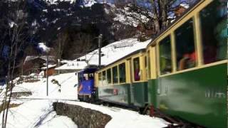 HD Grossverkehr auf der Wengernalpbahn 14012012 [upl. by Ahsropal241]