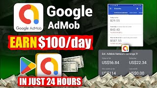 Earn 100 Daily From Google AdMob  Google AdMob Earning Trick [upl. by Kimitri286]