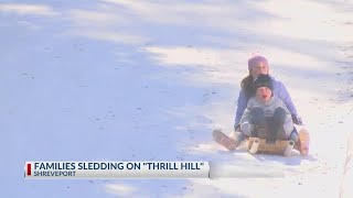 Local Snow Day Sledding down quotThrill hillquot [upl. by Epps188]