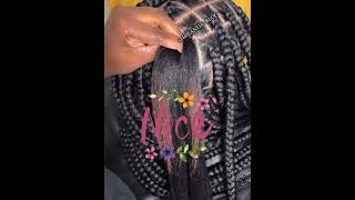 🥰NICE BOX BRAIDS ❤️braids boxbraids braidstyles braidtutorial [upl. by Eiramacissej350]