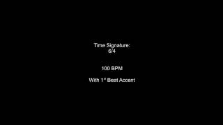 Metronome 64 100BPM w 1st Beat Accent [upl. by Lagasse543]