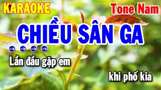 Karaoke Chiều Sân Ga Tone Nam Nhạc Sống Dễ Hát Nhất 2024  Thanh Hải [upl. by Grados709]