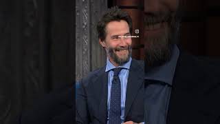 Keanu Reeves yesterday on Steven Colberts late night show 😉💫⭐♥️👍💋 [upl. by Elgar]