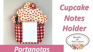 Soporte de Notas de Cocina Cupcake de Tela  Tutorial fácil rápido Patrones gratis 042 [upl. by Rachael]