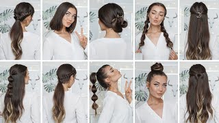 10 EASY HEATLESS BACK TO SCHOOL HAIRSTYLES [upl. by Ahsaf]