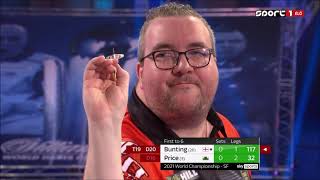 93 Stephen Bunting vs Gerwyn Price 2021 PDC World Darts Championship 20210102 Elődöntő SF [upl. by Ylebmik]