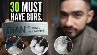 Essential Dental Burs and how to use them [upl. by Atniuqal]