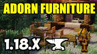 FURNITURE MOD 1182 minecraft  how to download amp install Adorn Furniture mod 1182 FORGE [upl. by Atirec548]