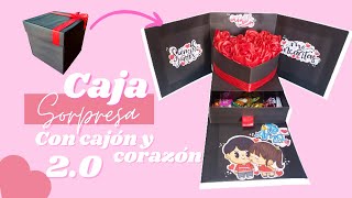 Gift Box  Caja Sorpresa con cajón y corazón  DIY  20  Pau [upl. by Farhi682]