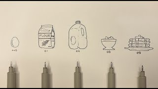 Pigma Micron Pen Tip Size comparison [upl. by Laehpar]