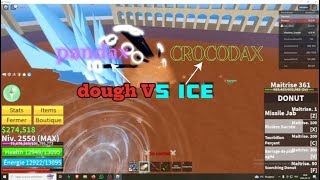 dough vs ice blox fruits pvp 10 [upl. by Romelle721]