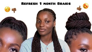 How to Refresh Knotless Box Braids DIY [upl. by Mairb26]