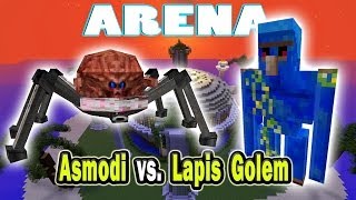 Minecraft Arena Battle Lapis Golem vs Asmodi [upl. by Udell229]