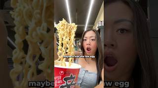 creamy shin ramen hack at the korean convenience store shorts [upl. by Iolenta]