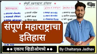 संपूर्ण महाराष्ट्राचा इतिहास एकाच व्हिडिओमध्ये  Complete Maharashtra History By Chaitanya Jadhav [upl. by Gerhardt275]