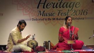 Carnatic Vocal l Vidya Kalyanaraman l Global Heritage Music Fest 2016 l Web Streaming [upl. by Karla]