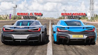 FH5 DRAG RACE  Rimac C Two Vs Rimac Nevera [upl. by Annaor]