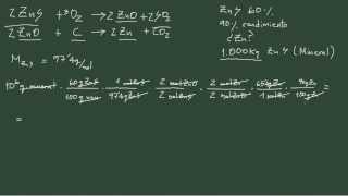 8 Ejercicio 8 estequiometría riqueza y rendimiento [upl. by Kathleen545]