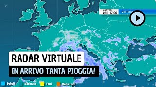 Radar Virtuale metà settimana con tanta pioggia [upl. by Suoivatra]