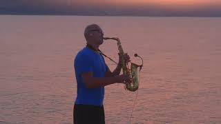 Syntheticsax  Sundowner Saxophone live record at sunset [upl. by Harahs]