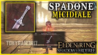 COME TROVARE LO SPADONE DA GUERRIERO CON CORNA SU ELDEN RING SHADOW OF THE ERDTREE  TUTORIAL [upl. by Ekud]