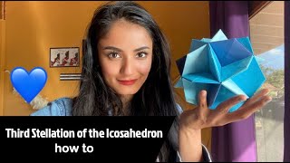 How to Fold Third Stellation of the Icosahedron with AthenaFoldsPaper [upl. by Alansen]