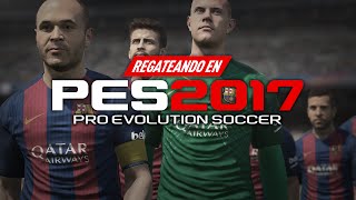 Regateando en PES 2017 [upl. by Atnauqahs]