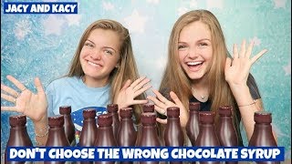 Dont Choose the Wrong Chocolate Syrup Slime Challenge  Jacy and Kacy [upl. by Stutzman509]