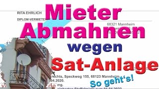 SatAnlage an Fassade  Mieter abmahnen wegen unerlaubter Installation Vermietershopde [upl. by Schapira987]