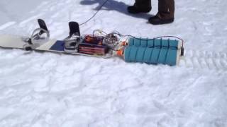 PropulSurf  a screwpropelled snowboard prototype [upl. by Adlez]