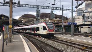 Eisenbahnvideo Lausanne Waadt Schweiz [upl. by Kirstin]