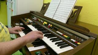 5 Hundred Miles  Railroaders Lament  played on Yamaha Electone C55N [upl. by Cy]