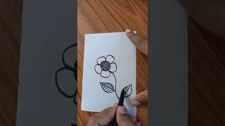 Very easy flower drawingyoutubeshorts satisfiyingart drawingtutorials drawingideas easydrawing [upl. by Rolan]