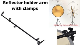 Reflector disc holder boom arm with adjustable clamps amp stand mount for Studio photography amp video [upl. by Mccourt]