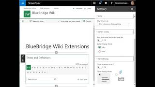 BlueBridge Glossary Webpart for MS SharePoint SPFx [upl. by Eelatan]