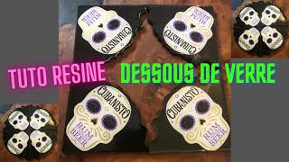 RESINE EPOXY DESSOUS DE VERRE CUBANISTO CALAVERAS [upl. by Nirual]