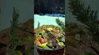 The Best Fish STEW with Baked Bread in the Forest  Relaxing Cooking with ASMR  fish backed  FOOD [upl. by Enixam451]