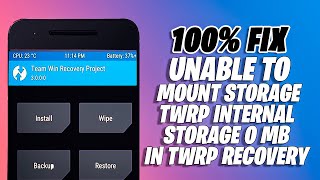 Fix Unable to Mount Cache Data System Storage In TWRP Recovery UPDATED 2020 [upl. by Lisha598]