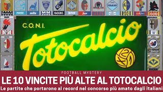 SERIE A Totocalcio Record le 10 VINCITE più ALTE della storia [upl. by Aninotna]