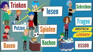 German for beginnres Wichtige Verben für Deutsch lernen A1 A2 die Verben a1 und a2 Easy Deutsch [upl. by Rebekah518]