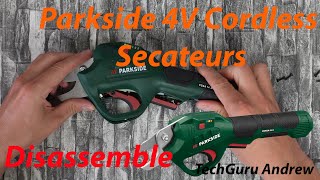 Parkside 4V Cordless Secateurs Disassemble [upl. by Julina]