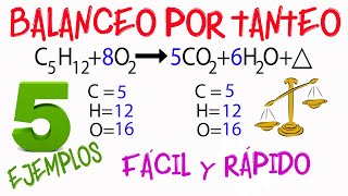 ⚖️ BALANCEO de ecuaciones por TANTEO Fácil y Rápido  QUÍMICA [upl. by Naerad280]