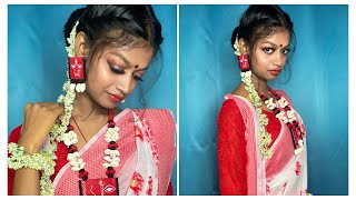 Makeup for Durga Puja  Asthami look  Curveinyourface [upl. by Harris]