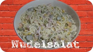 🍽 Nudelsalat selber machen mit Majonäse und Fleischsalat  Studentenküche 002 [upl. by Yrallam854]